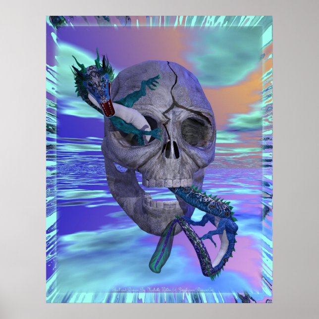 SKULL UND DRAGON von Michelle Wilder Poster (Vorne)