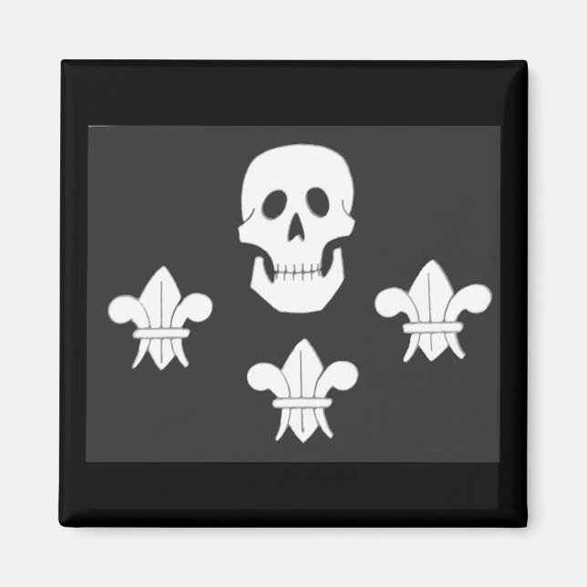 SKULL UND DREI LILES MAGNET (Vorne)