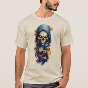 Skull und Herbst belassen Tattoo Style T - Shirt