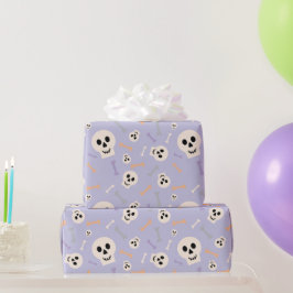 Skull und Knochen Niedliche Halloween-Umschlagpapi Geschenkpapier
