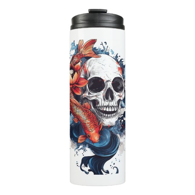 Skull und Koi Serenity Thermosbecher (Vorderseite)
