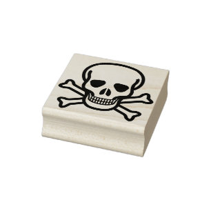 Skull und Kreuzknochen 2 Briefmarke zur Illustrati Gummistempel