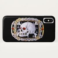 SKULL UND KREUZKNOCHEN RUBY RENAISSANCE JEWEL
