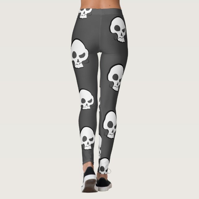 Skull und Mustache Leggings (Rückseite)