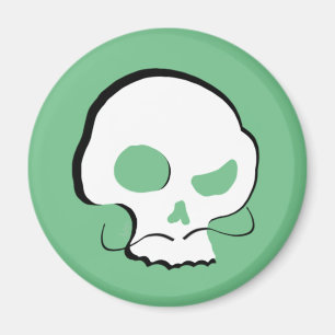 Skull und Mustache Magnet