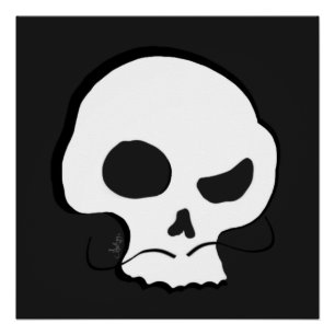 Skull und Mustache Poster