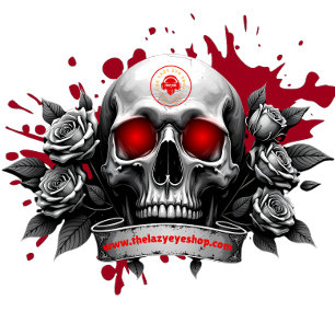 Skull- und Rose-Design T-Shirt