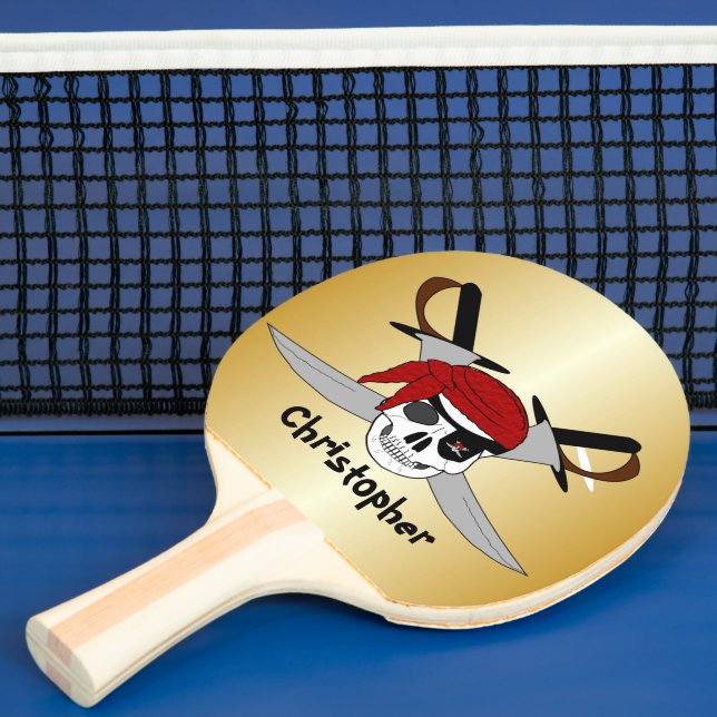 Skull- und Schwerter-Design Tischtennis Schläger (InSitu)