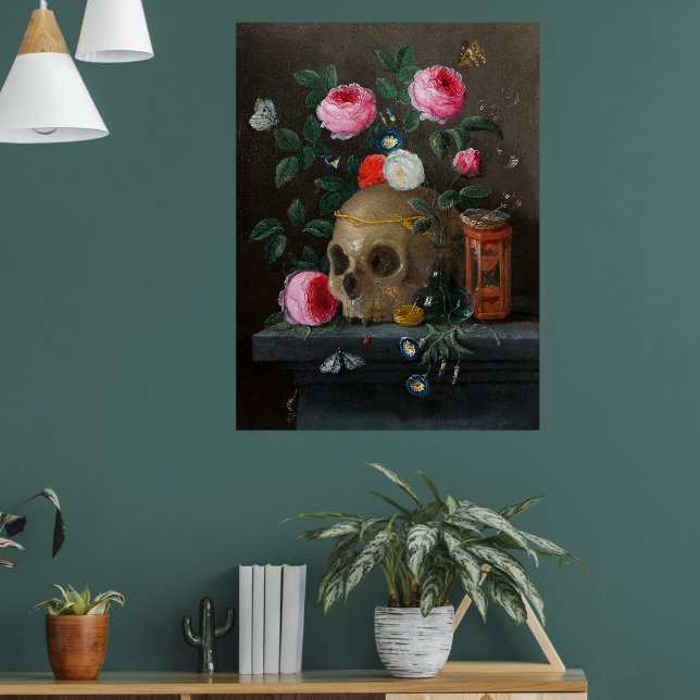 Skull Vanitas Still Life Jan van Kessel Poster (Wohnzimmer 1)
