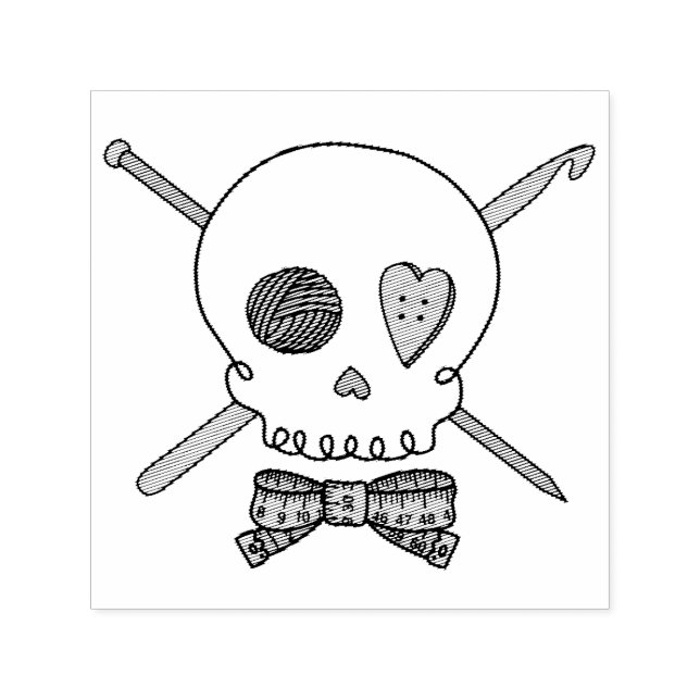 Skull von Fahrzeugen - Strick & Crochet (Bow-Krawa Permastempel (Design)