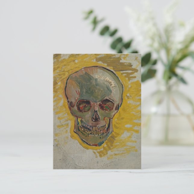 Skull von Vincent Van Gogh Postkarte (Stehend Vorderseite)