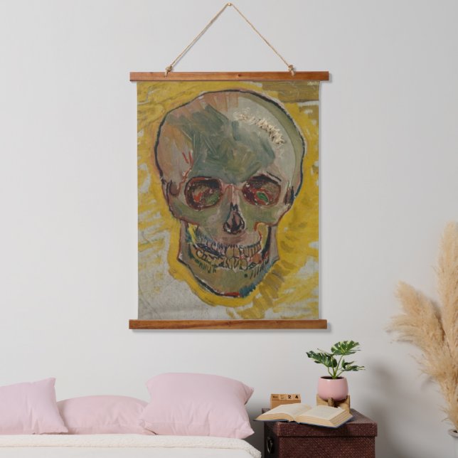 Skull von Vincent Van Gogh Wandteppich Mit Holzrahmen (Schlafzimmer)