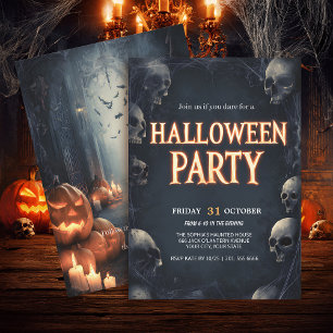 Skull & Web Spooky Halloween Einladung