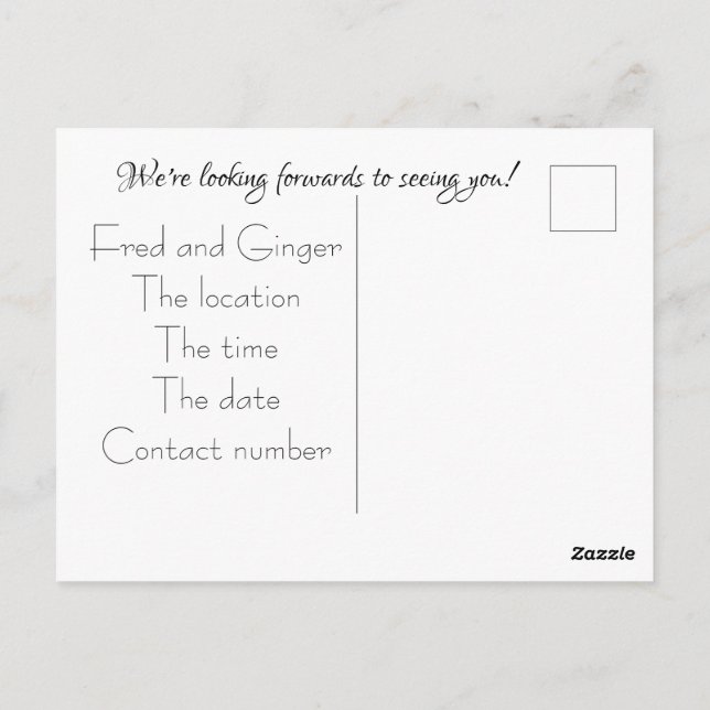 Skull Wedding Poppies Postkarte (Rückseite)