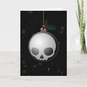 Skull Weihnachtsschmuck Grafik Feiertagskarte