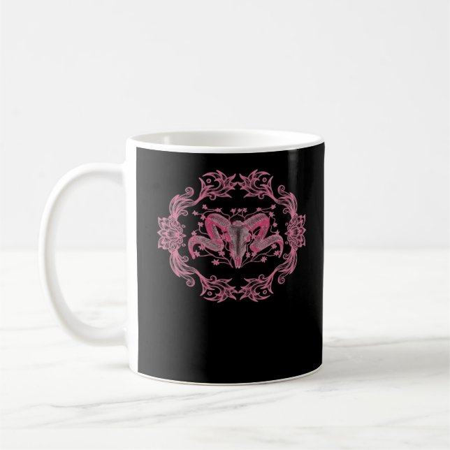 Skull Whimsigoth Ästhetik Kaffeetasse (Links)
