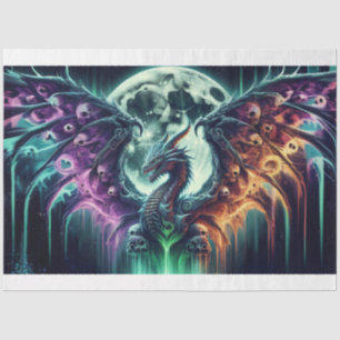 Skull Winged Dragon Seidenpapier