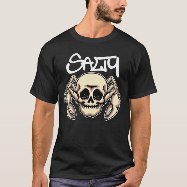 Skull with Crab streetwear  T-Shirt (Vorderseite)