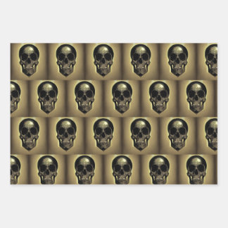 Skull Wrapping Bogen Pagan Geschenkpapier Set