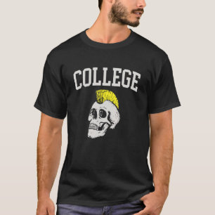 Skull Yellow Mohawk Arted Uni Schriftart T-Shirt