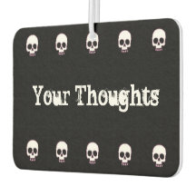 Skull-Zeile hinzufügen Text-Air-Freshener