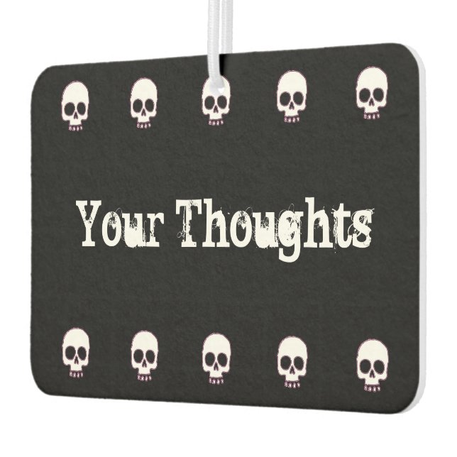 Skull-Zeile hinzufügen Text-Air-Freshener Autolufterfrischer (Links)