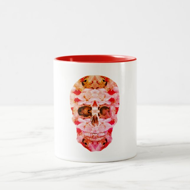 Skull Zwei Farben Tasse (Mittel)