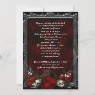 Skulle und Rose Hochzeit Einladung