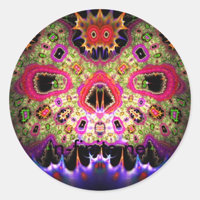 SkullFace Runder Aufkleber (Vorderseite)