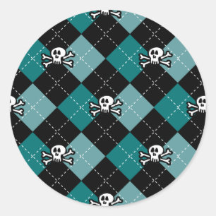 Skullgyle Runder Aufkleber