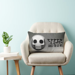 Skullmoji-Rechteck-Kissen Lendenkissen