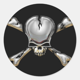 SkullnBonezX Runder Aufkleber