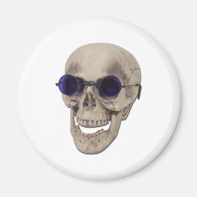 SkullPurpleBrillen121611 Magnet (Vorne)