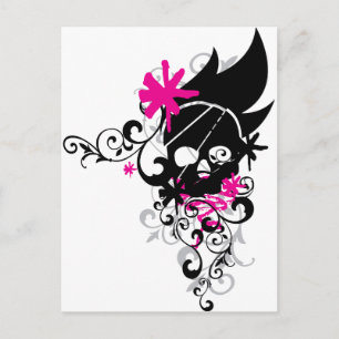 Skulls-and-Curls Postkarte