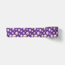 Skulls auf Lila Satin Ribbon - gotisches Halloween Satinband