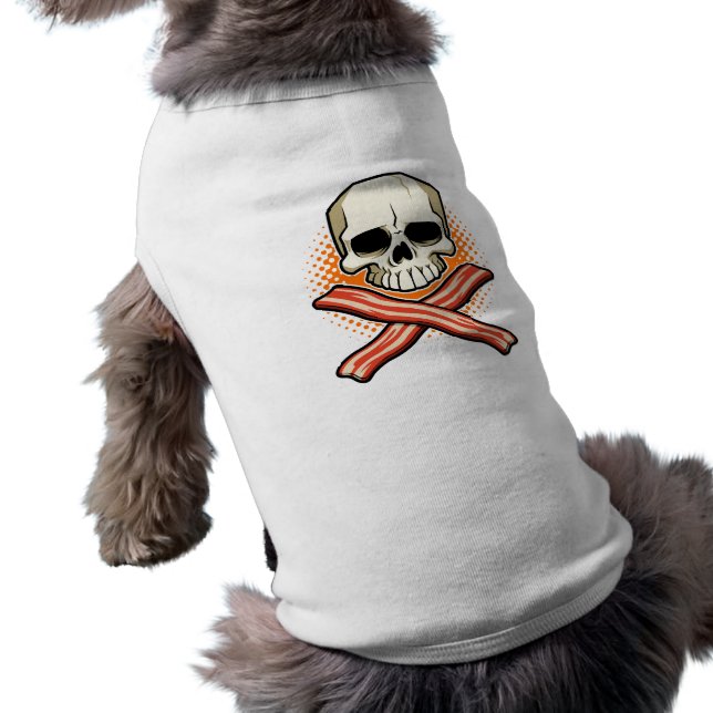 Skulls & Bacon Logo Doggie T-Shirt (Schwarz)