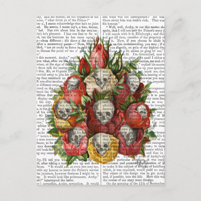 Skulls-Bouquet Postkarte (Vorderseite)