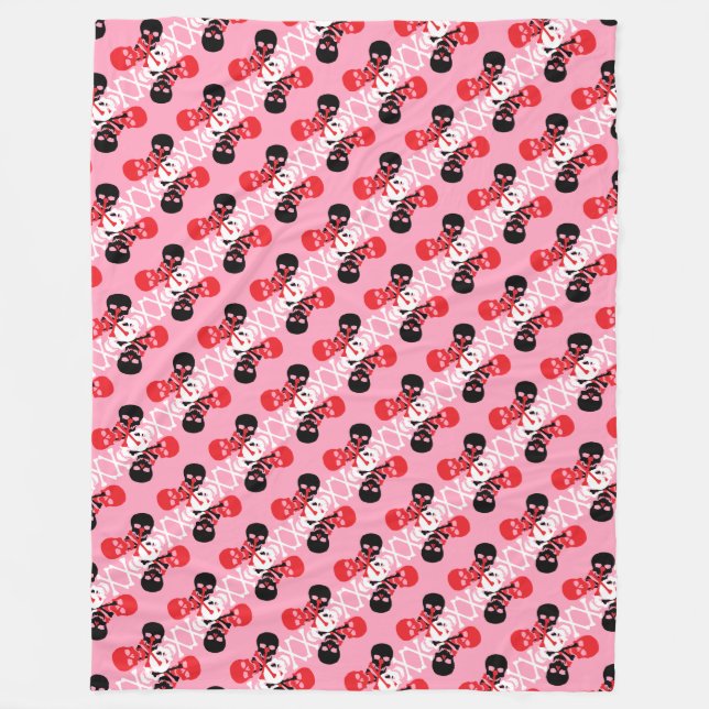 Skulls & Crossbones Fleecedecke (Vorderseite)