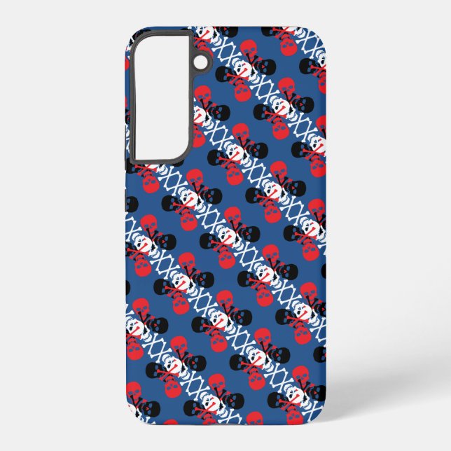 Skulls & Crossbones Patter Samsung Galaxy Hülle (Rückseite)