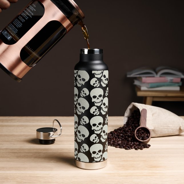 Skulls Design Trinkflasche (Kaffee)
