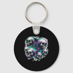 Skulls Ghost Flying Halloween Fall Fun T-Shirt Schlüsselanhänger