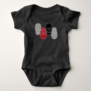 Skulls - Ghost Gray und Bone White Baby Strampler