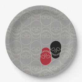 Skulls - Ghost Gray und Bone White Pappteller