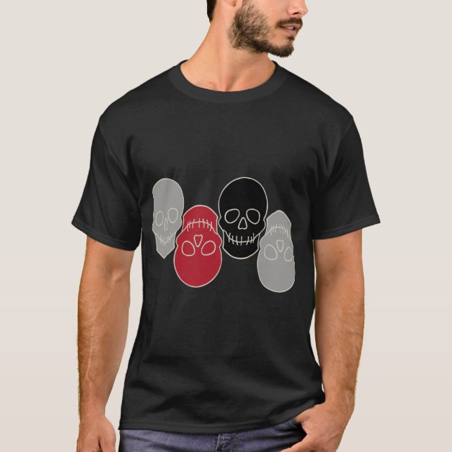 Skulls - Ghost Gray und Bone White T-Shirt (Vorderseite)