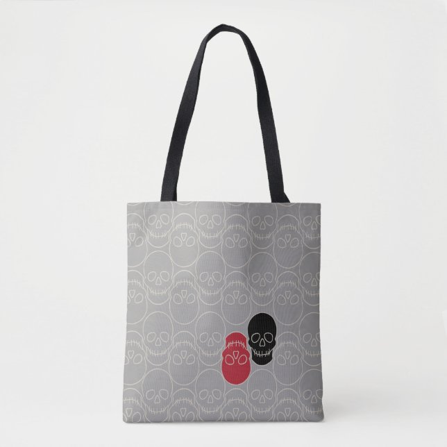 Skulls - Ghost Gray und Bone White Tasche (Vorderseite)