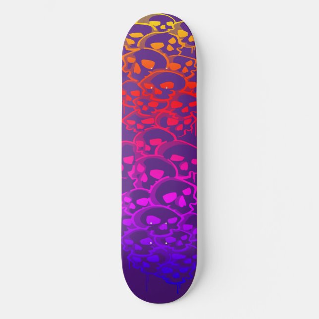 Skulls Graffiti-Kolonne Skateboard (Vorderseite)