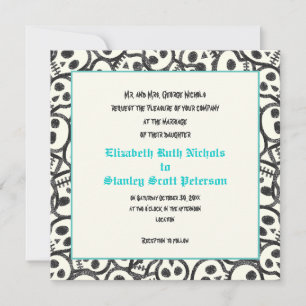 Skulls Halloween Hochzeitseinladung Einladung