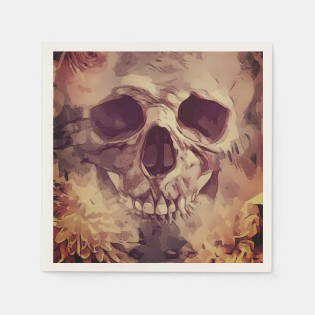 Skulls Halloween Serviette (Vorderseite)