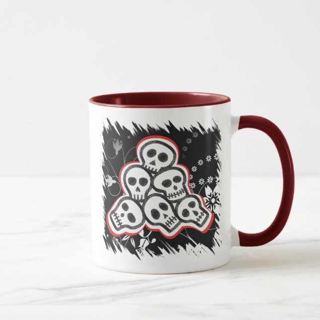 Skulls Halloween-Tasse Tasse (Rechts)