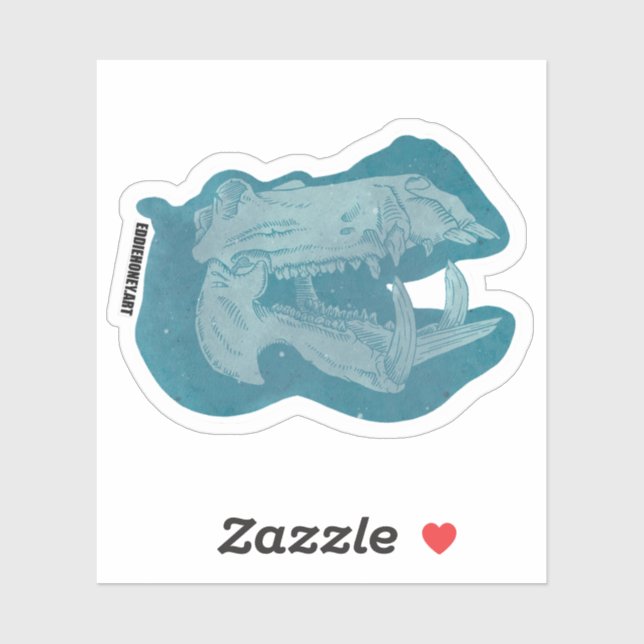 Skulls - Hippo Aufkleber (Blatt)